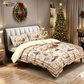 🎄 50 % DE RÉDUCTION MAINTENANT ! ✨ Ensemble de housse de couette 3 pièces festif pour Noël - Polyester brossé doux avec motifs de Noël pour une décoration saisonnière chaleureuse 🛏️
