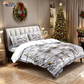 🎄 50 % DE RÉDUCTION MAINTENANT ! ✨ Ensemble de housse de couette 3 pièces festif pour Noël - Polyester brossé doux avec motifs de Noël pour une décoration saisonnière chaleureuse 🛏️