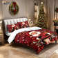 🎄 50 % DE RÉDUCTION MAINTENANT ! ✨ Ensemble de housse de couette 3 pièces festif pour Noël - Polyester brossé doux avec motifs de Noël pour une décoration saisonnière chaleureuse 🛏️