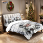 🎄 50 % DE RÉDUCTION MAINTENANT ! ✨ Ensemble de housse de couette 3 pièces festif pour Noël - Polyester brossé doux avec motifs de Noël pour une décoration saisonnière chaleureuse 🛏️
