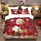 🎄 50 % DE RÉDUCTION MAINTENANT ! ✨ Ensemble de housse de couette 3 pièces festif pour Noël - Polyester brossé doux avec motifs de Noël pour une décoration saisonnière chaleureuse 🛏️