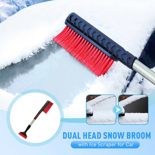 Brosse à Neige Double Tête avec Grattoir à Glace pour Voiture