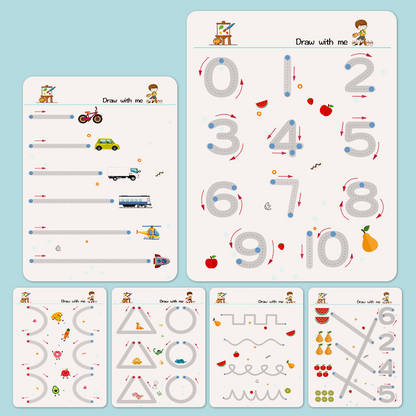 Cahier d'exercices de traçage magique