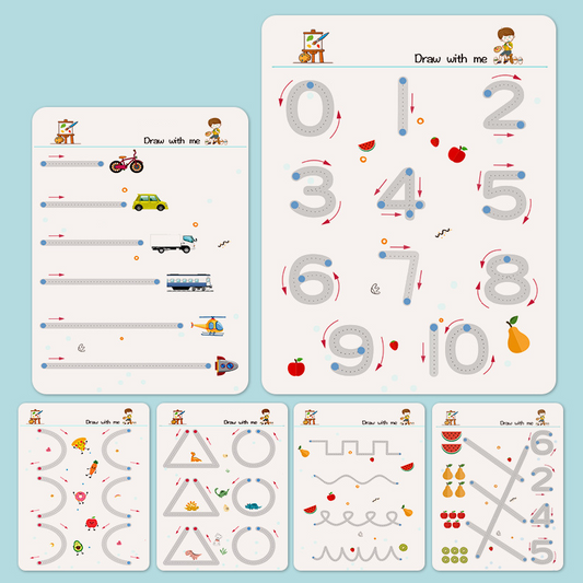 Cahier d'exercices de traçage magique