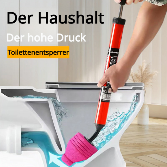 💎 Déboucheur haute pression pour toilettes à usage domestique – Élimination immédiate des bouchons, sans produits chimiques, sans saleté !