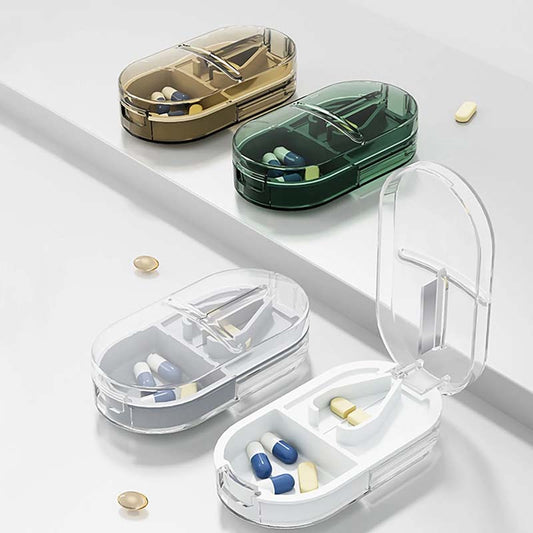 Coupe-Pilules et Organisateur de Rangement Portatif 2-en-1