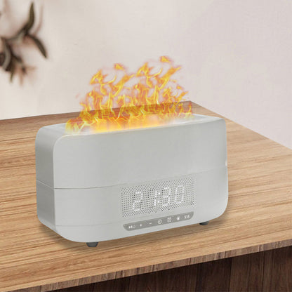 Diffuseur d'arôme à effet flamme avec humidificateur et enceinte Bluetooth