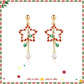 Boucles d’oreilles pendantes mignonnes en forme d’étoile de Noël