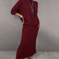 ⏳Offre limitée dans le temps : 50 % de réduction⏰Ensemble 2 pièces pull en maille élégant et jupe midi👚👗