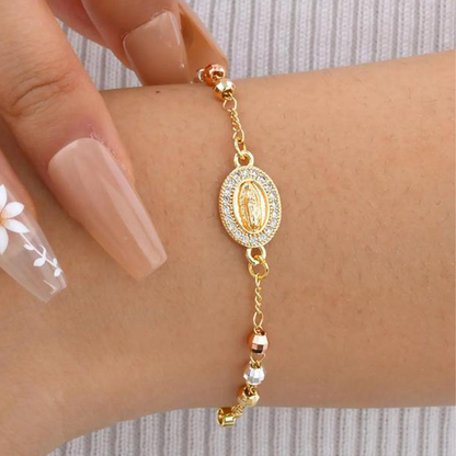 ✝️Bracelet élégant avec croix en strass
