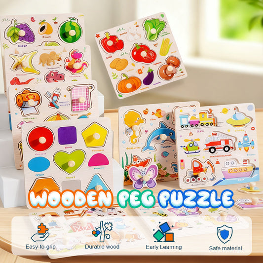 Puzzle en bois amusant et éducatif pour les tout-petits