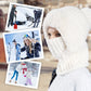 Bonnet Écharpe et Masque 3-en-1 Tricoté d'Hiver pour Femmes