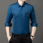 Chemise à manches longues extensible et infroissable pour homme