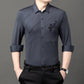Chemise à manches longues extensible et infroissable pour homme