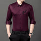Chemise à manches longues extensible et infroissable pour homme