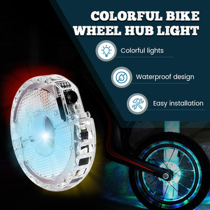 ✨ Feux colorés pour roues de vélo (7 couleurs + 18 modes d'éclairage) – Sûrs et super sympas pour rouler de nuit