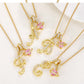 📢📢50 % de réduction !!!🌟Collier avec initiale et pendentif cœur rose