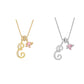 📢📢50 % de réduction !!!🌟Collier avec initiale et pendentif cœur rose