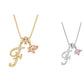 📢📢50 % de réduction !!!🌟Collier avec initiale et pendentif cœur rose