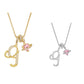 📢📢50 % de réduction !!!🌟Collier avec initiale et pendentif cœur rose