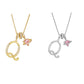 📢📢50 % de réduction !!!🌟Collier avec initiale et pendentif cœur rose