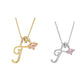 📢📢50 % de réduction !!!🌟Collier avec initiale et pendentif cœur rose