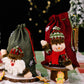 Sacs-cadeaux de Noël en lin 3D à cordon de serrage