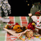 Sacs-cadeaux de Noël en lin 3D à cordon de serrage