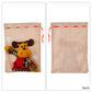 Sacs-cadeaux de Noël en lin 3D à cordon de serrage