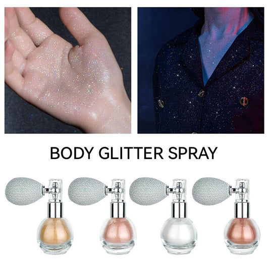 🎉Cadeau du Nouvel An : 50 % DE RÉDUCTION !✨Spray pailleté illuminateur pour le corps – Éclat longue durée et polyvalent : parfait pour les soirées et les rendez-vous galants !