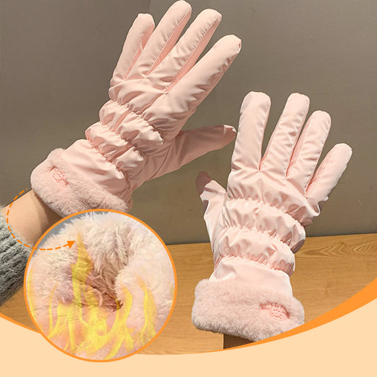 Gants chauds en peluche avec doigts tactile