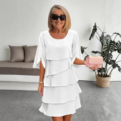🥰Robe élégante à superpositions et manches volantées pour femmes