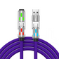 🌈 Achetez 1, obtenez 1 gratuit ! 🔌 Câble de Recharge Rapide Universel RGB 4-en-1 – 240W – Alliage Zinc & Silicone Liquide – 480 Mbps pour Smartphone, Tablette et PC 💻