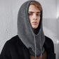 Cagoule tricotée unisexe avec cordon de serrage
