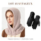 Cagoule tricotée unisexe avec cordon de serrage