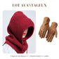 Cagoule tricotée unisexe avec cordon de serrage