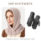 Cagoule tricotée unisexe avec cordon de serrage