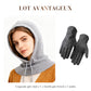 Cagoule tricotée unisexe avec cordon de serrage