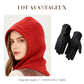 Cagoule tricotée unisexe avec cordon de serrage