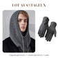 Cagoule tricotée unisexe avec cordon de serrage