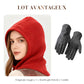 Cagoule tricotée unisexe avec cordon de serrage