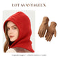 Cagoule tricotée unisexe avec cordon de serrage