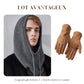 Cagoule tricotée unisexe avec cordon de serrage