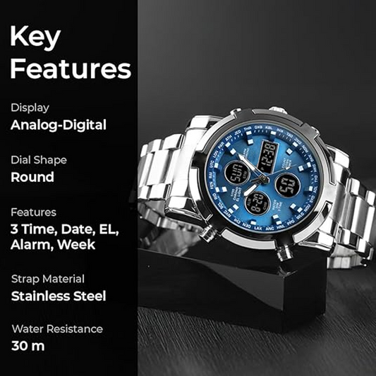 🎉 Soldes 2026 — Plus de 27 300 exemplaires vendus !💞 Montre militaire analogique-numérique pour homme — Étanche