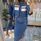 💖 Ensemble veste et robe à col montant pour femme
