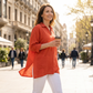 🛍️ Chic Pratique Quotidien - Haut Tunique Femme à Poches et Revers - Style Décontracté & Élégant 【Indispensable Polyvalent】