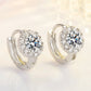📢📢50 % de réduction !! ⏰Boucles d'oreilles créoles brillantes en faux moissanite pour femmes