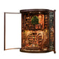 Kit de bibliothèque et maison de poupée miniature à monter soi-même avec petits puzzles en bois, idéal pour les loisirs créatifs et la décoration d'étagère