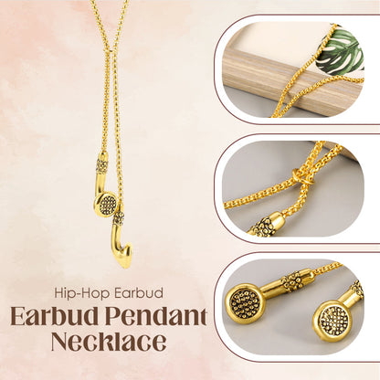 Collier pendentif avec écouteurs hip-ho