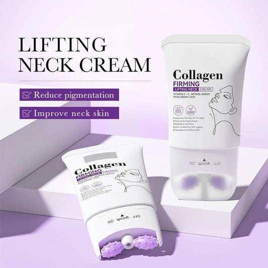🔥DERNIER JOUR DE LA PROMOTION À 15,99 € !!⚡PLUS DE 50 000 EXEMPLAIRES VENDUS !💝Crème raffermissante au collagène pour le cou avec rouleau de massage